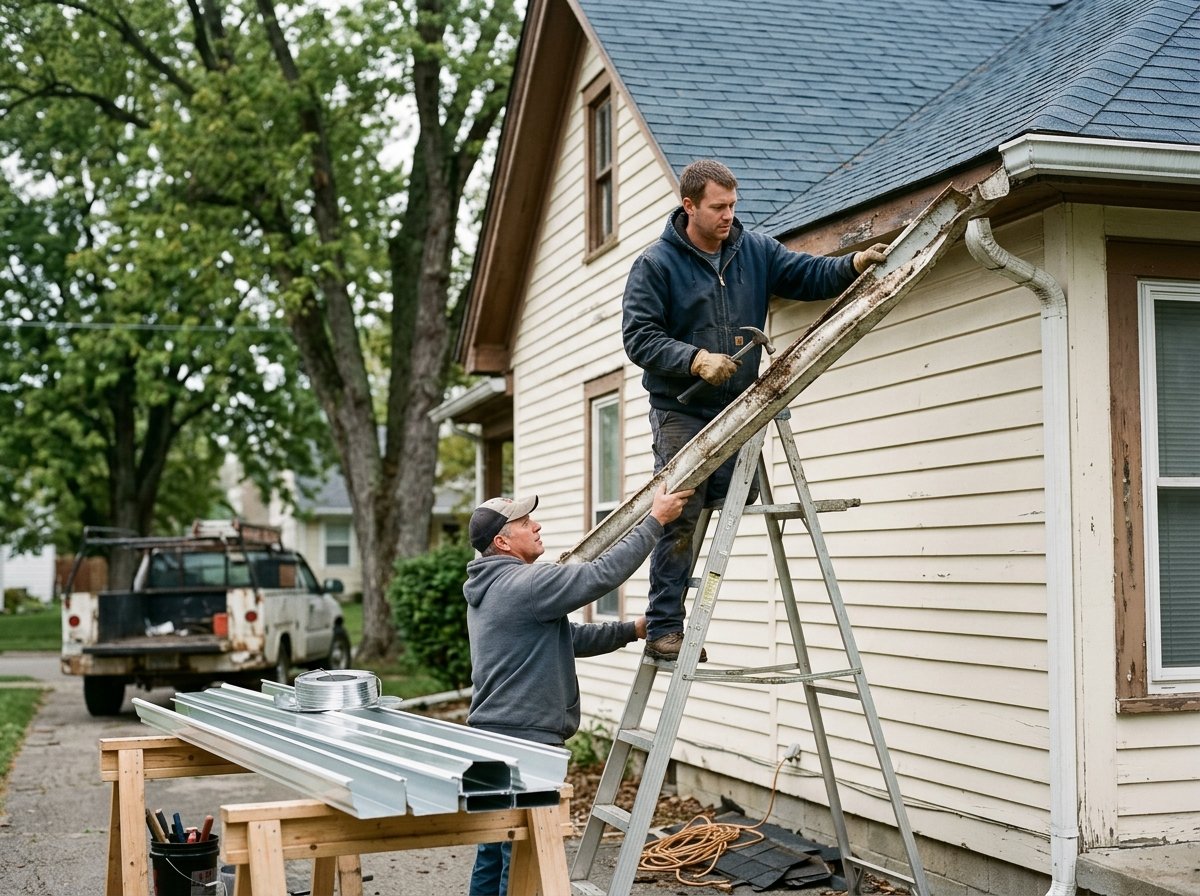 Gutter Replacement on an Indianapolis-area home by Indianapolis Gutter Co.